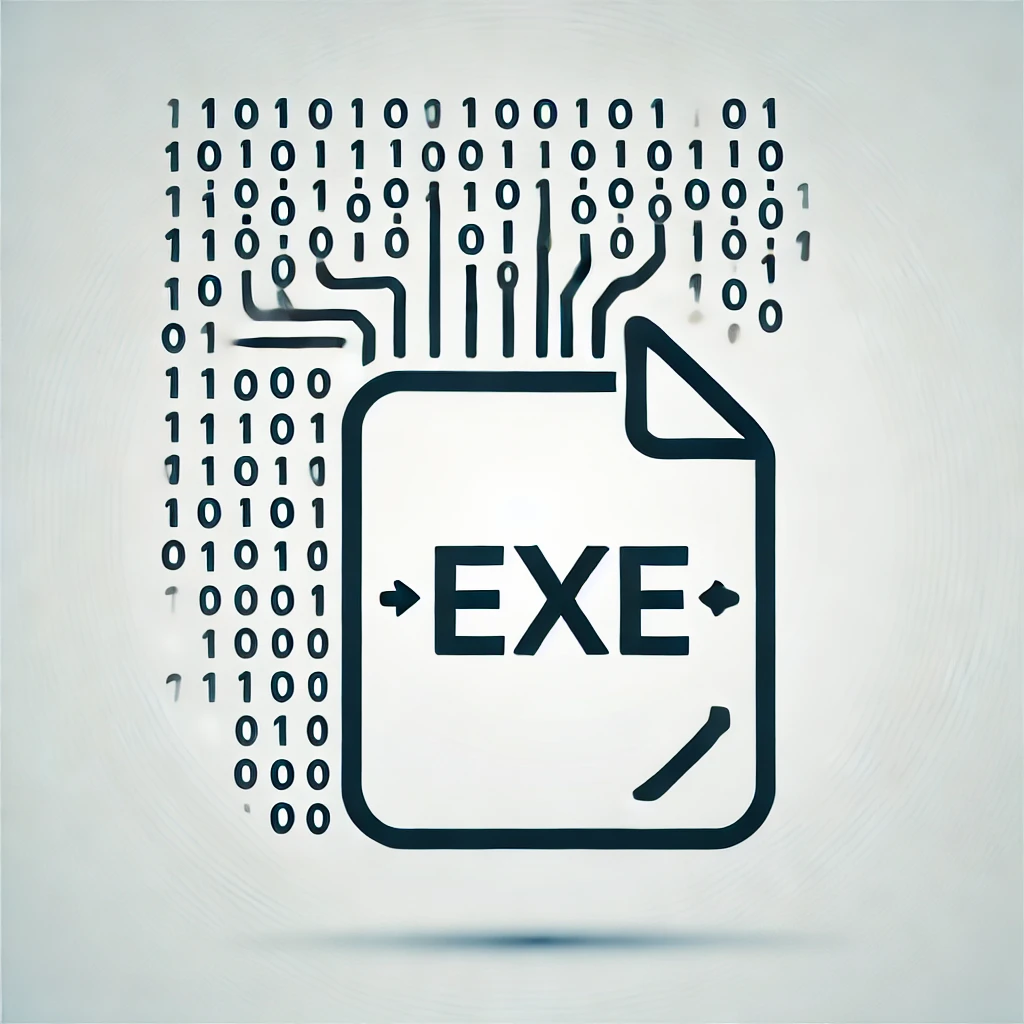 An abstract depiction of embedding data in an executable